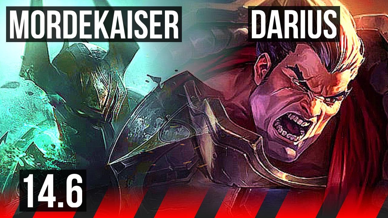 MORDEKAISER vs DARIUS (TOP) | 6 solo kills | KR Master | 14.6