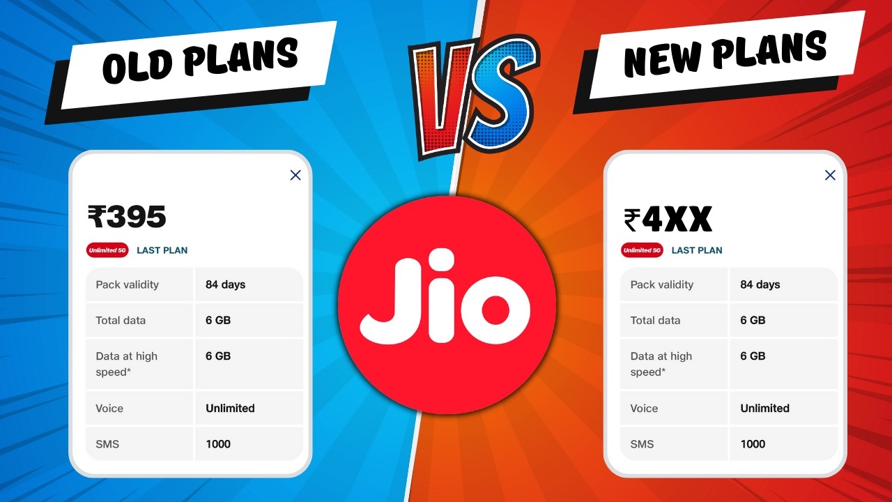 Jio Old Plans Vs New Plans - Unlimited Data After 3 July