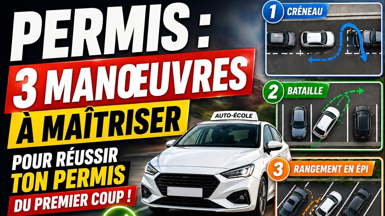 PERMIS : 3 manoeuvres à maîtriser pour réussir ton permis du premier coup !