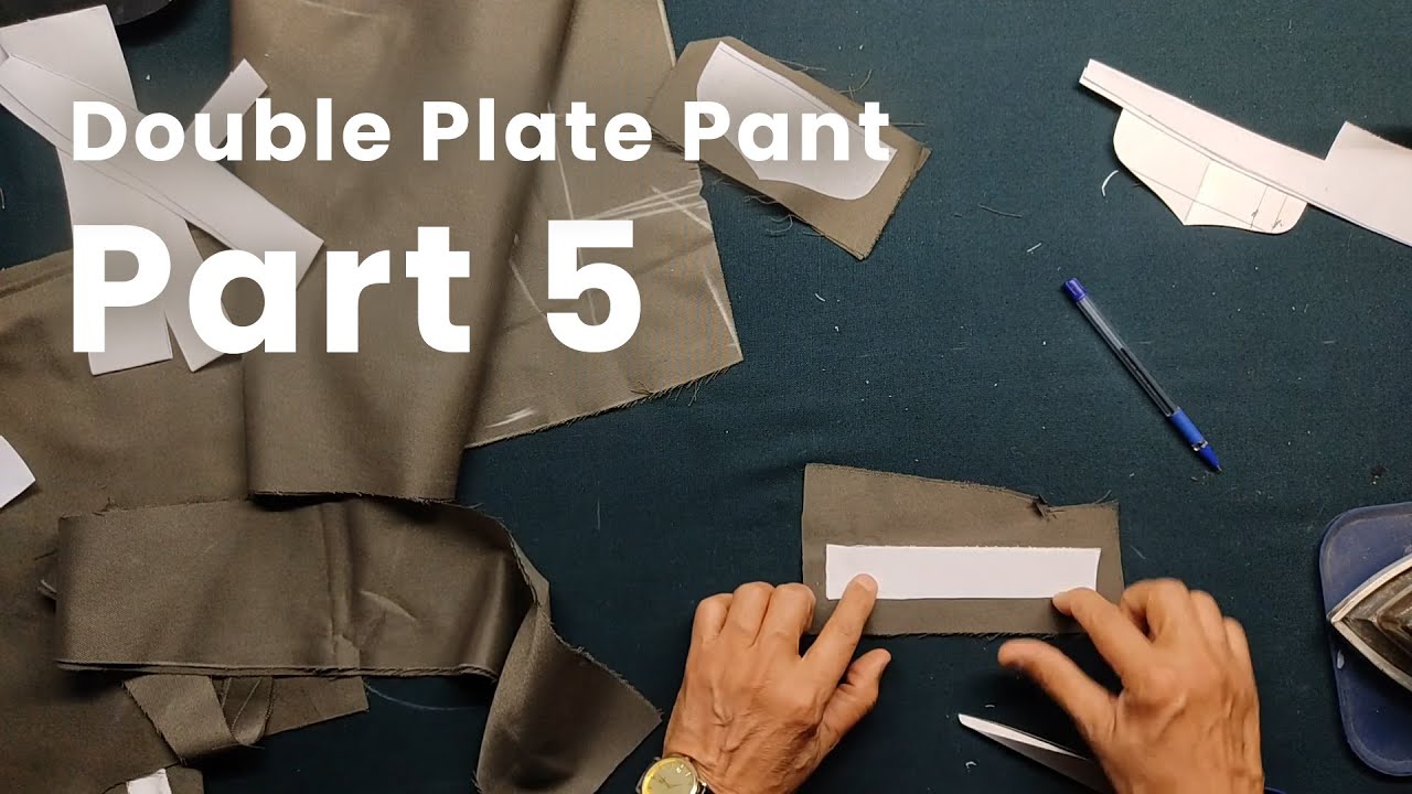 Mens double pleated pants cutting | Double plate pant cutting | 2 plate pant cutting