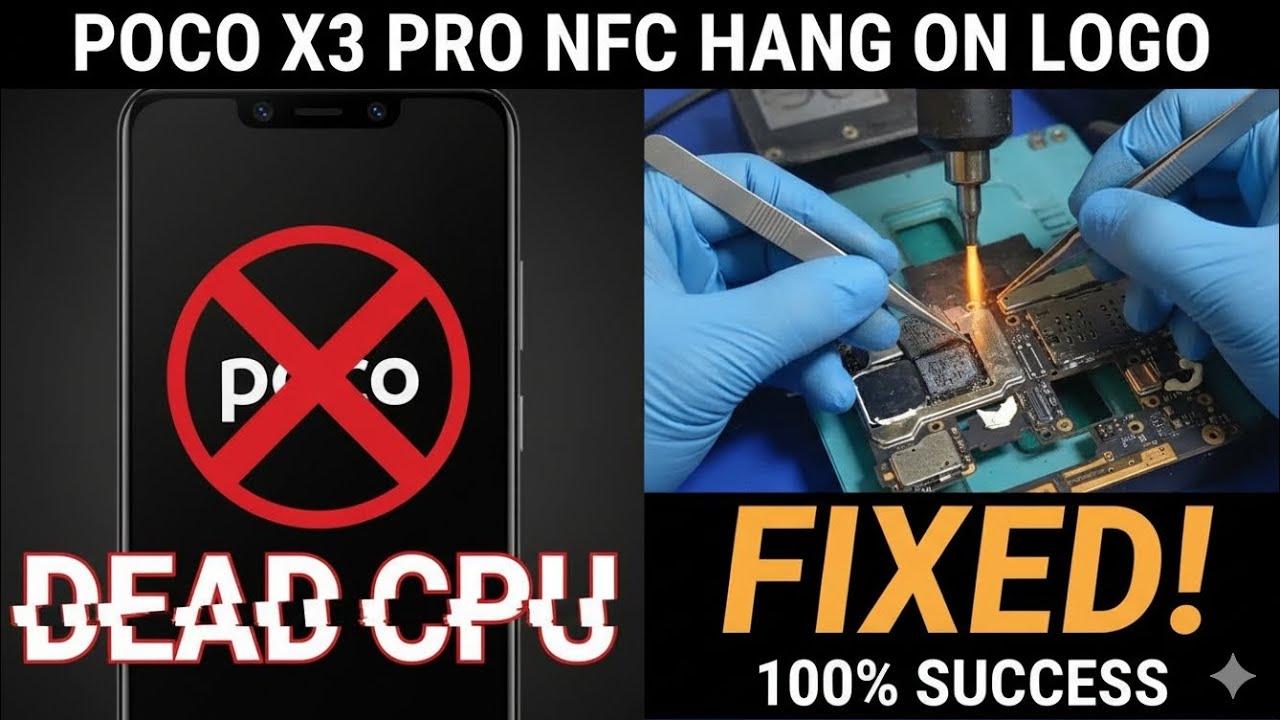 Poco x3 pro NFC dead repair stuck 146#everyone #pixal #smartphone #black past CPU reboll