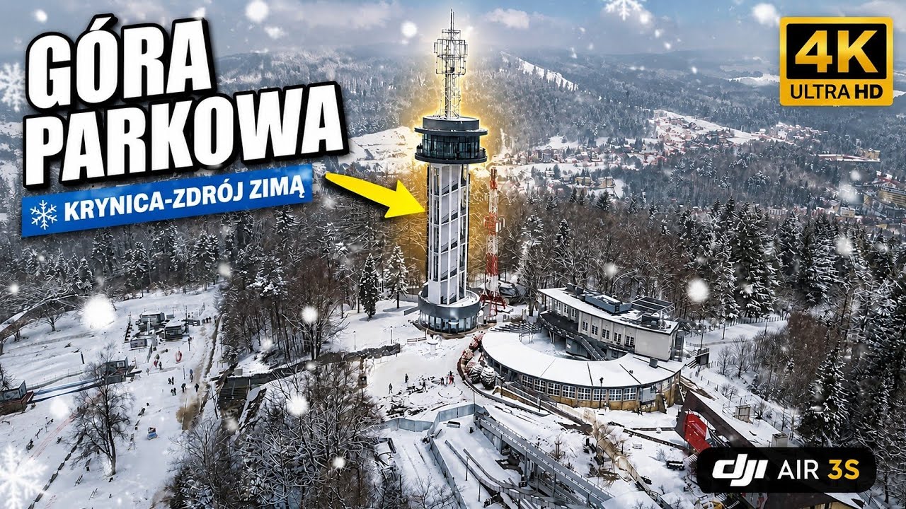 Krynica Zdrój - Góra Parkowa | Zima 2026 | DJI Air3s