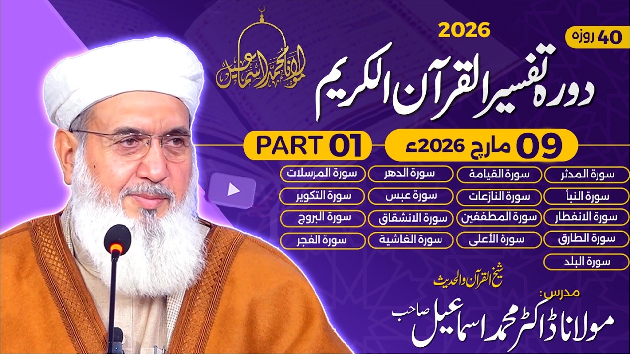 Tafseer Quran-e-Kareem 2026 | Surah Ul-Mudassir 56 - Surah Ul-Balad 20 | Day 40- Part 1 |