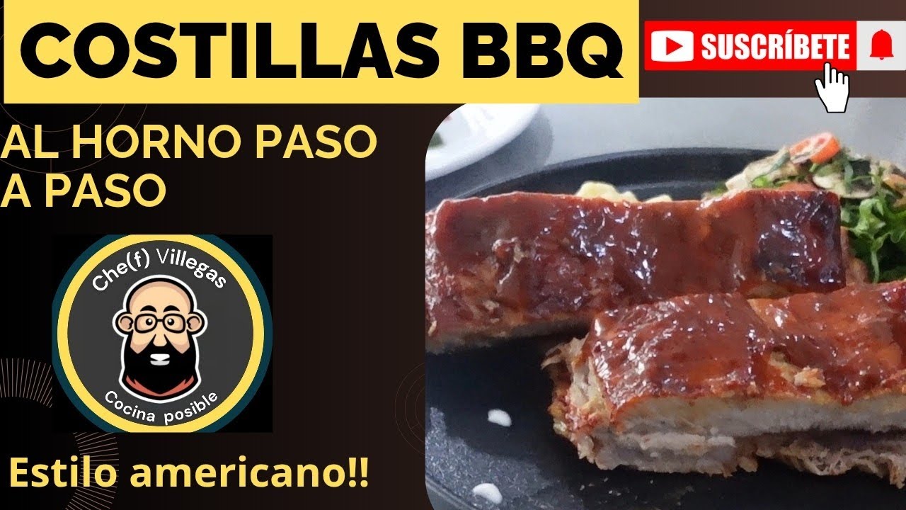Costillas de cerdo con BBQ casero y mac and cheese