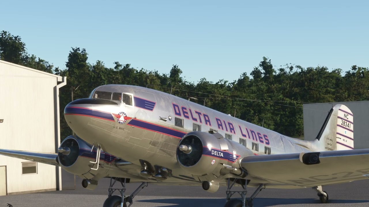 Douglas DC3 Full Flight Real Pilot MSFS 2020