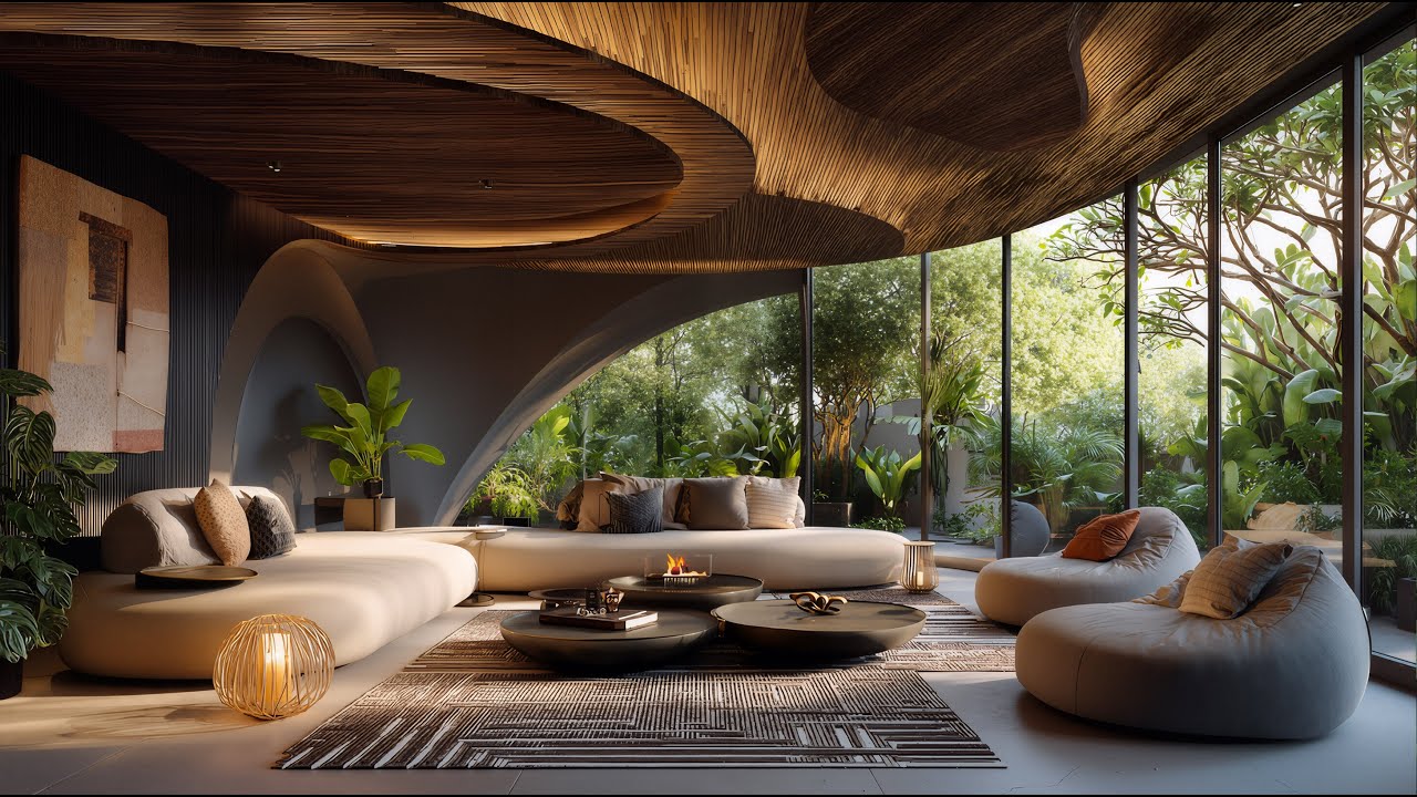 Modern Tropical Home Space with Smooth Jazz | Relax & Calm by Instrumental Jazz