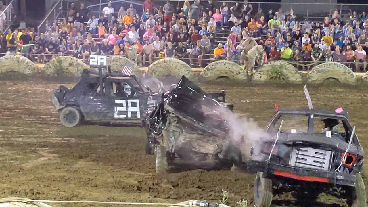 MULTIPLE FIRES - New Alexandria PA Demolition Derby Pro-Stock V8s - June 26, 2020