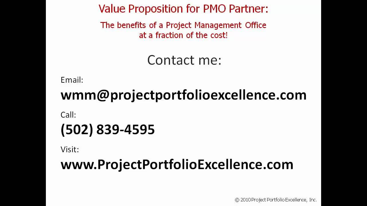 Value Proposition for PMO Partner