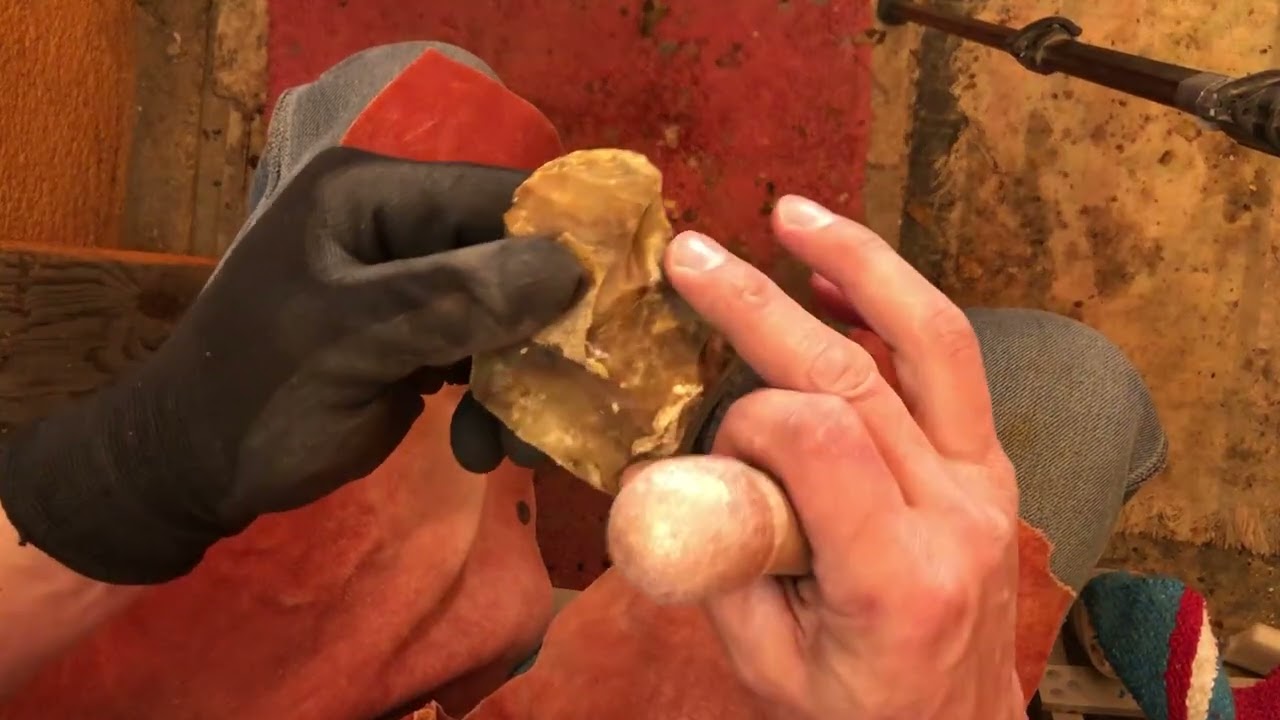 Making bifaces with a copper bopper