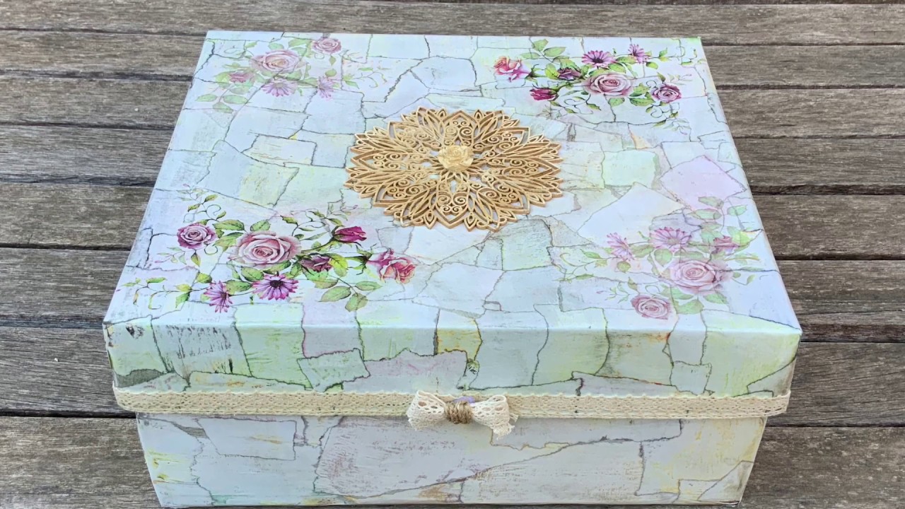 Caja de zapatos decorada con hojas de revista / Shoe box decorated with magazine paper (ENG SUB)