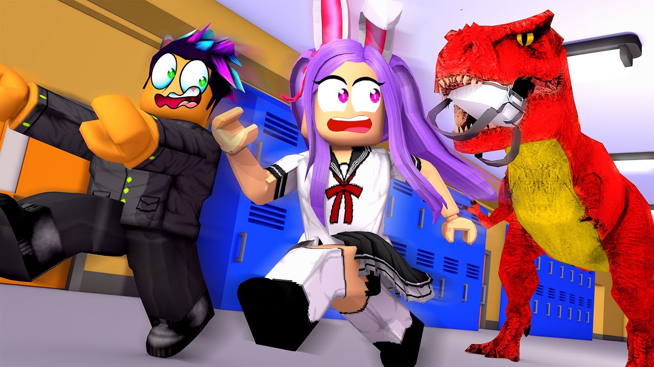 NUESTRO PRIMER DÍA DE ESCUELA *NOS ATACAN DINOSAURIOS!*⚠️ - ROBLOX