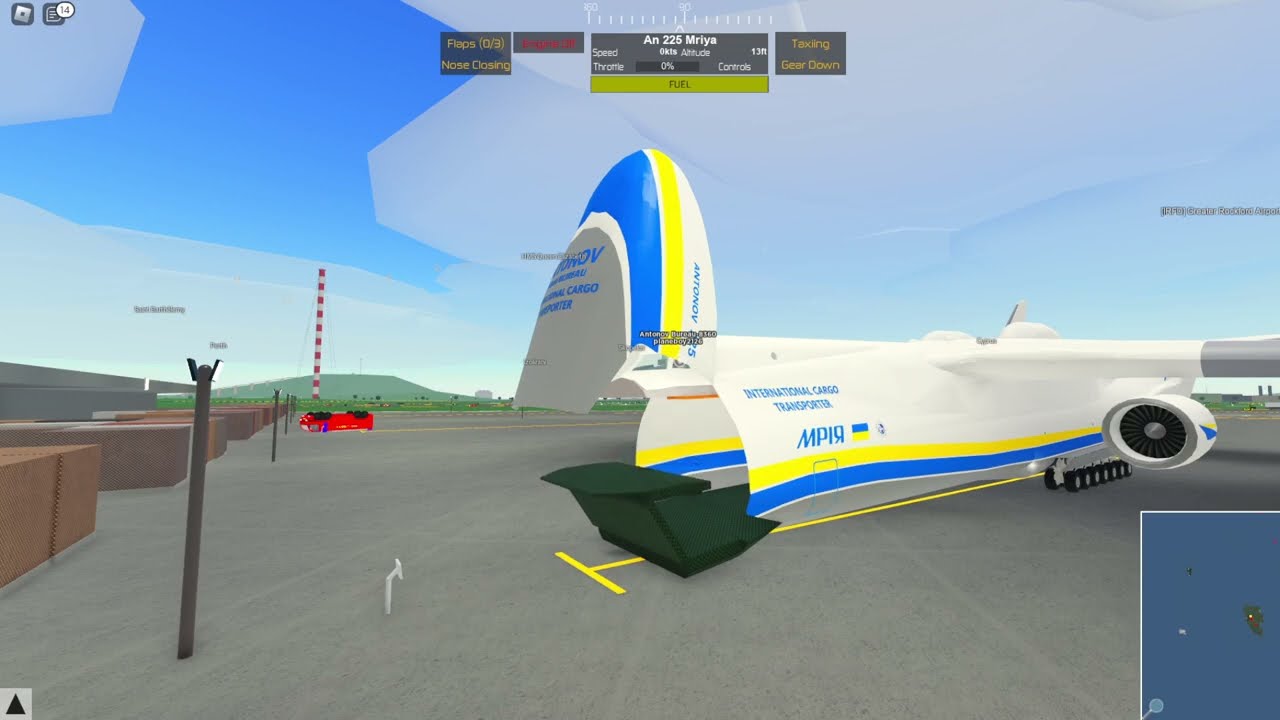 Flying the new An-225 in PTFS Roblox