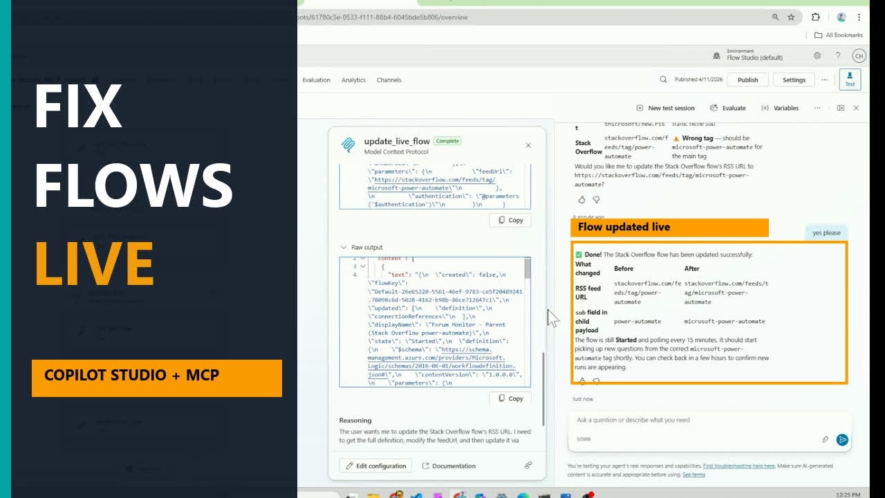 Debug Power Automate in Copilot Studio with MCP