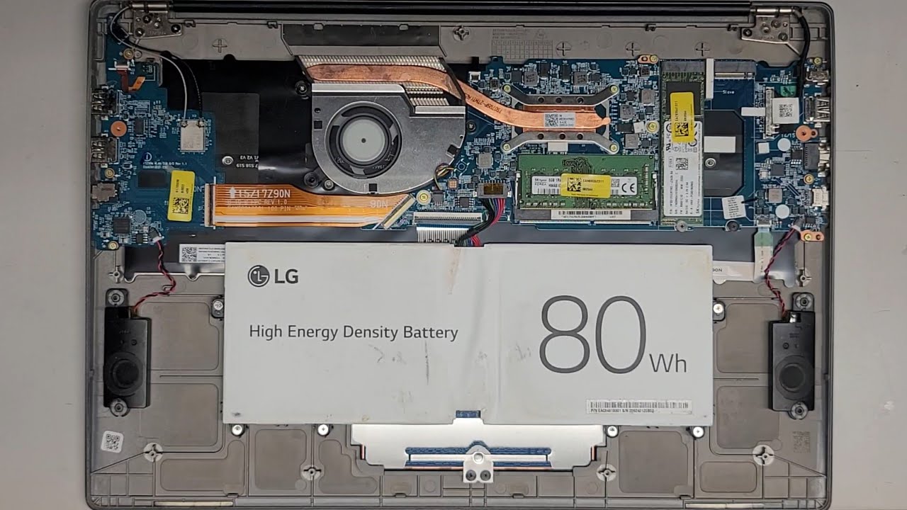 LG Gram 17Z90N 17Z90N-R.AAC8U1 Disassembly RAM SSD Hard Drive Upgrade Battery Replacement Repair