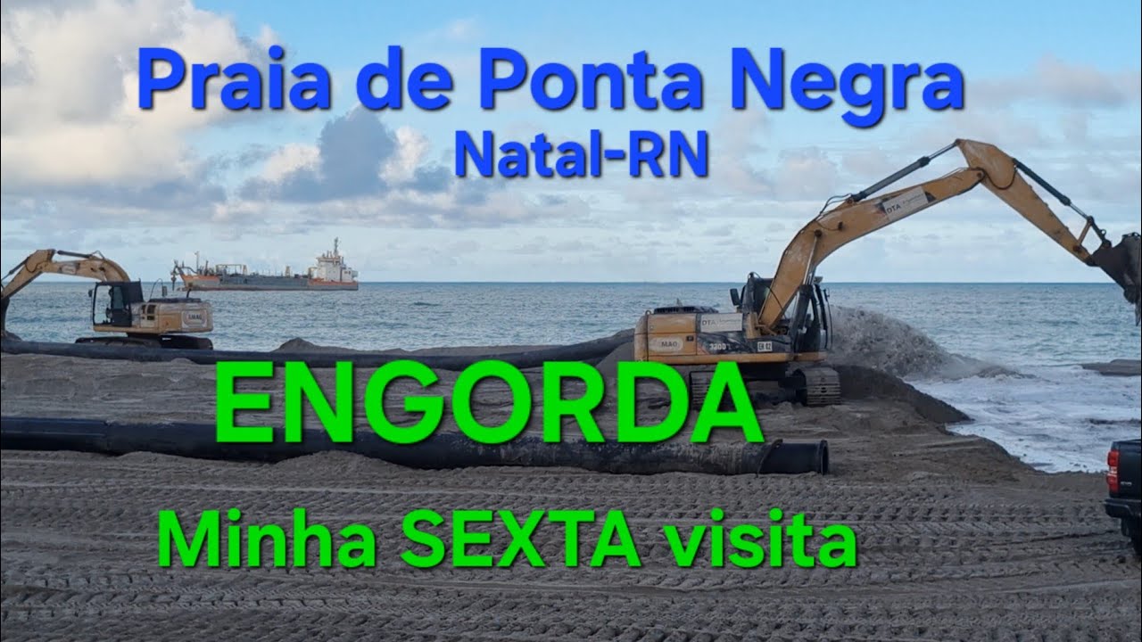 ENGORDA | Praia de Ponta Negra próximo ao Morro do Careca em Natal-RN