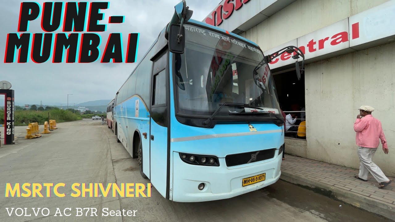 Shivneri VOLVO B7R Journey Pune to Mumbai | MSRTC VOLVO Bus | 25K Subscribers Special
