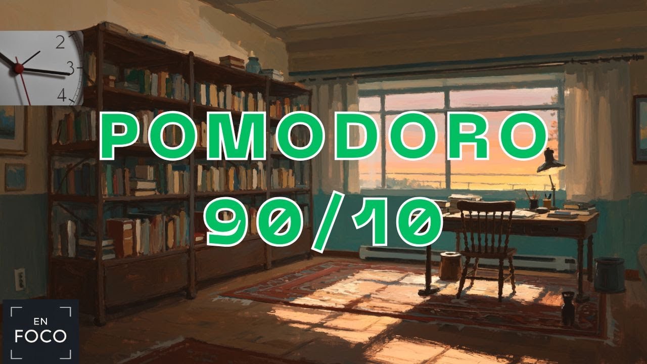 Pomodoro para concentracion y productividad profunda 90/10