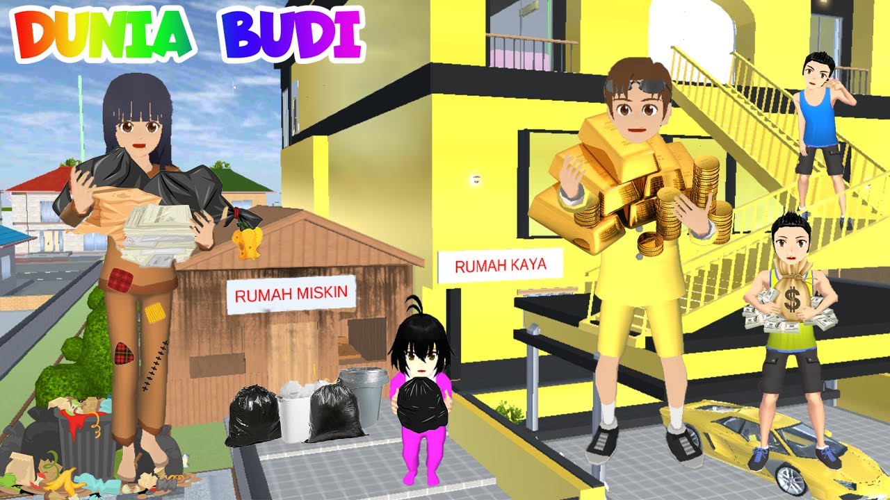 Yuta Kaya💸Vs Mio Miskin📦 Lomba Kumpul Emas Lawan Kumpul Kardus | Sakura School Simulator