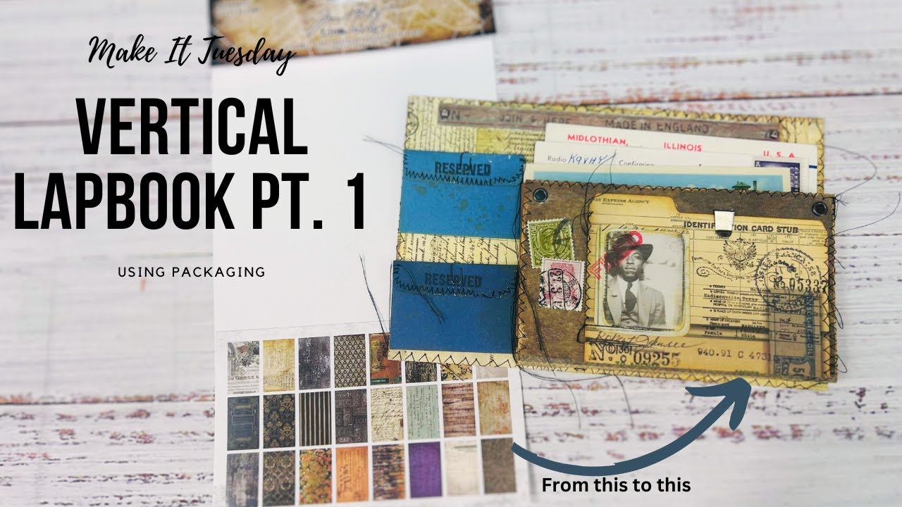 Make It Tuesday Vertical Lap book Pt  1 Using Packaging