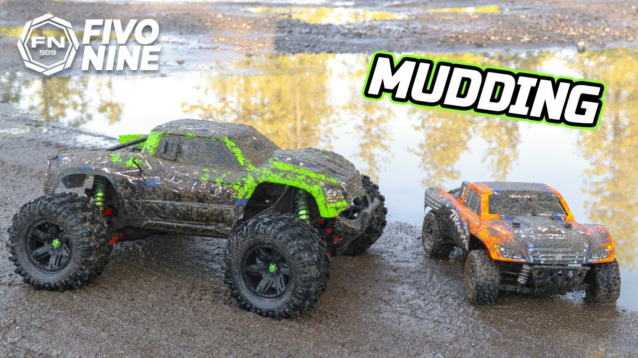 Traxxas Xmaxx 8s and Traxxas Slash 4x4 Mudding