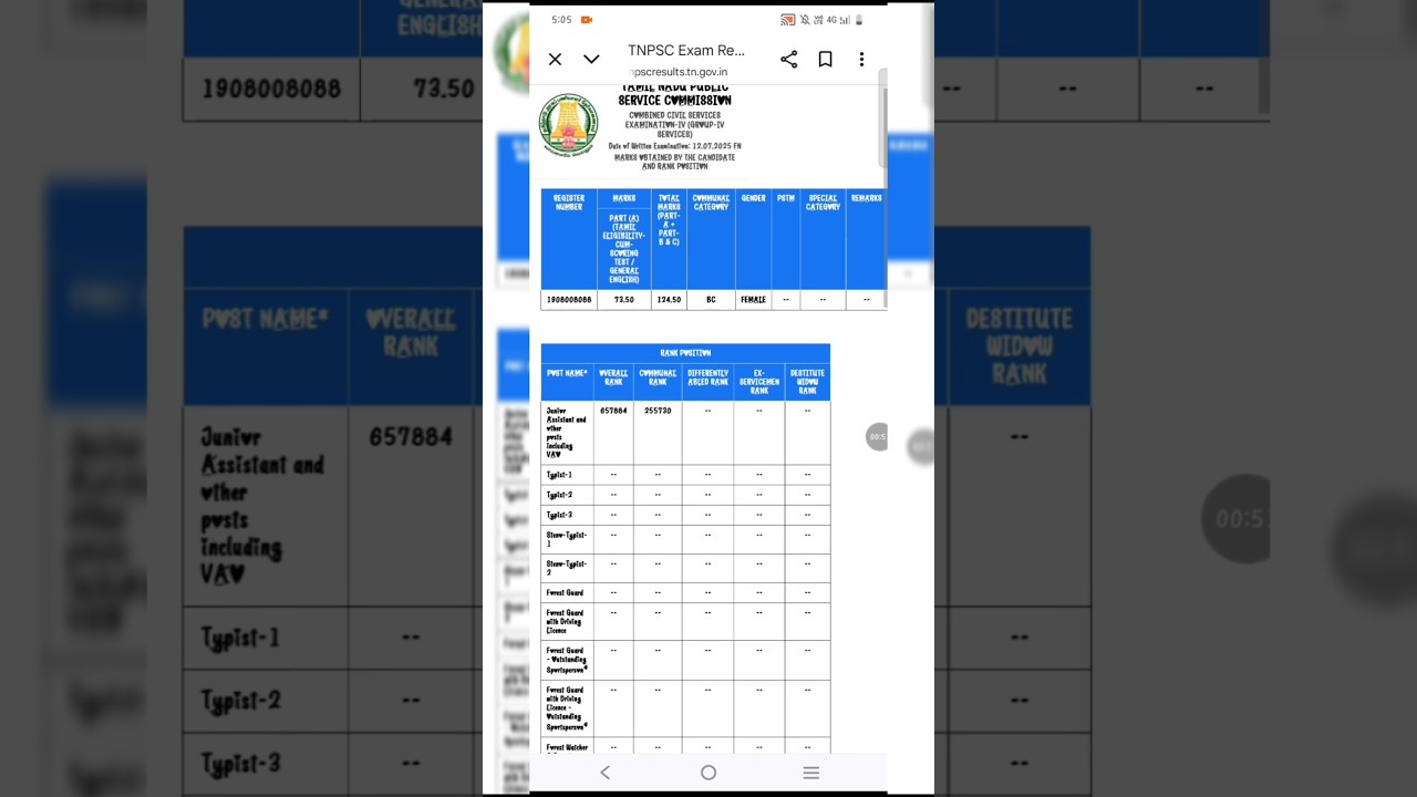 cleared but fail😭first attempt TNPSC group 4 result pass or fail😨😱#tnpscexam#failure#success