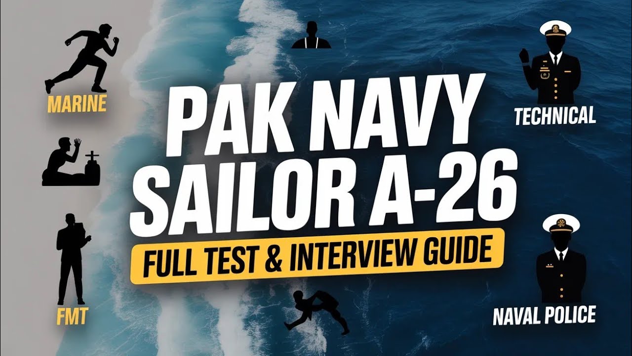 Pak Navy Sailor Batch A-26 | Complete Physical, Medical & Interview Guide 2026