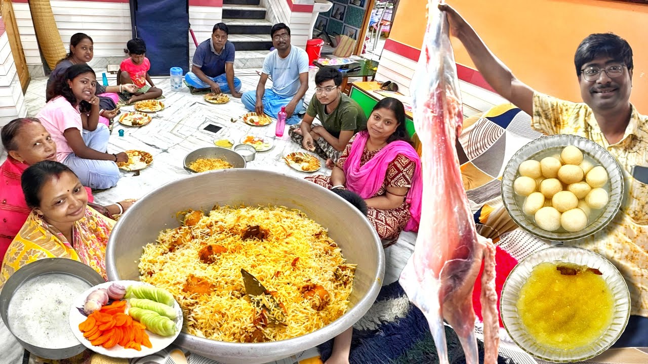 হান্ডি মটন বিরিয়ানি করতে গিয়ে কেন করতে হল মটন বিরিয়ানি ? সঙ্গে রাইতা, চাটনি, মিষ্টি ।