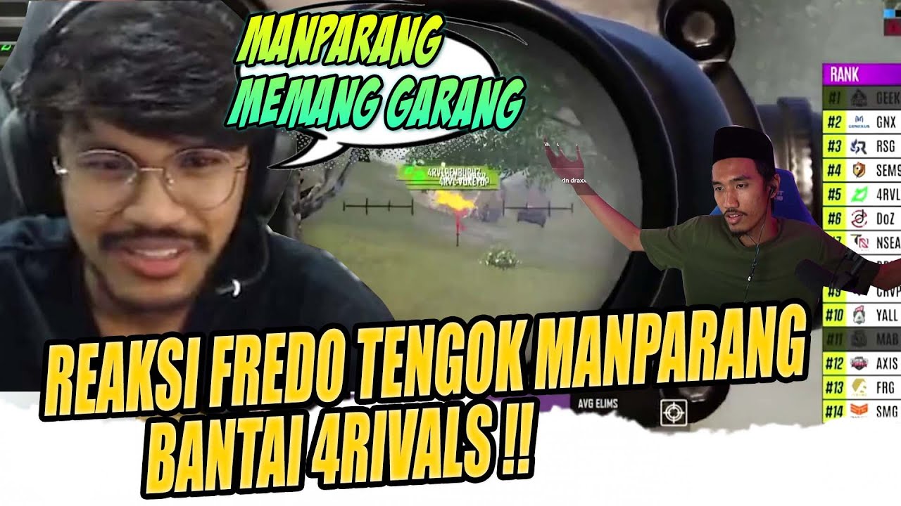 REAKSI FREDO TENGOK MANPARANG SOLO BANTAI 4RIVALS !! MANPARANG MEMANG GARANG