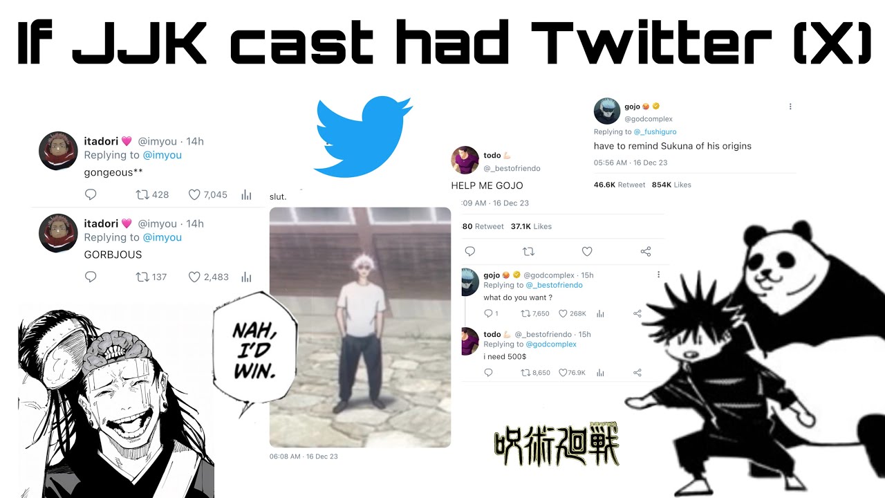 [jujutsu kaisen x y/n] if jjk cast had twitter (ft y/n)
