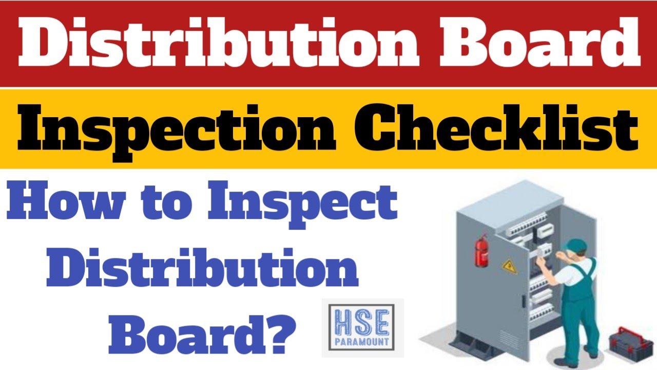 Inspection of Distribution Board || How To Inspect Distribution Board? #hseparamount