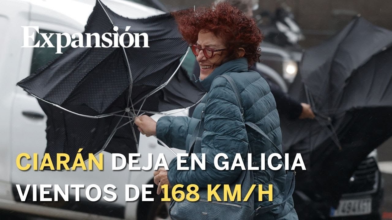 La borrasca Ciarán azota Galicia con vientos de casi 170 kmh