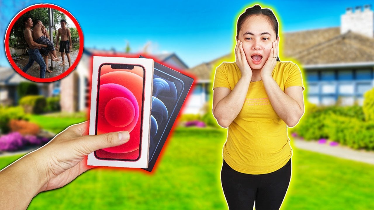 Giả Vờ Chơi Lớn Mua iPhone 12 Tặng VỢ Và Lần Đầu TẮM MƯA