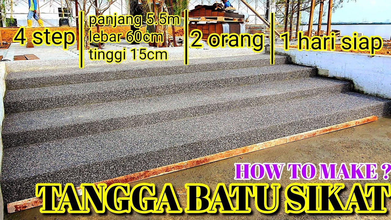 TEKSTUR ALAMINYA ITU LHO❤cara membuat TANGGA BATU SIKAT‼