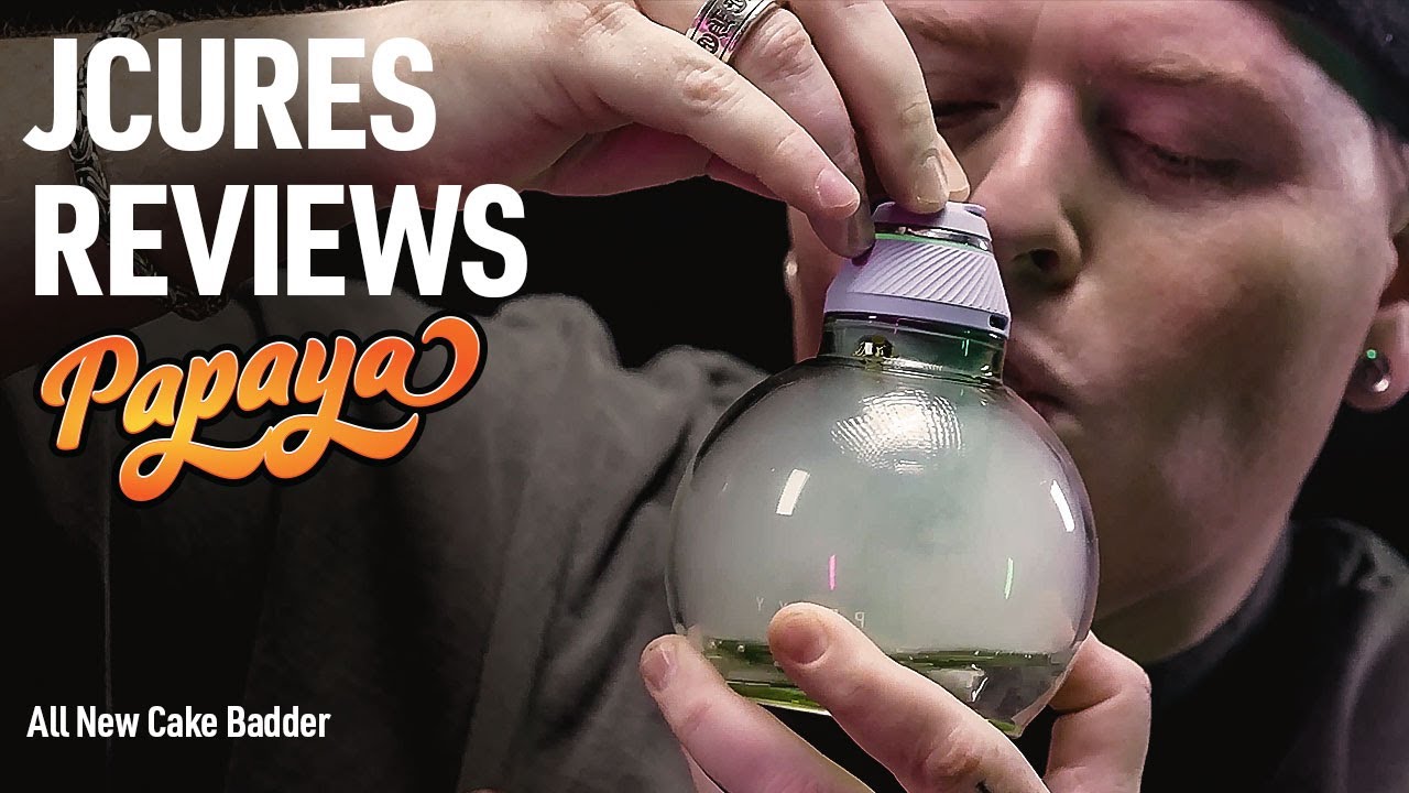 J-Cures Reviews Papaya Live Rosin Badder in Puffco Dab Rig | West Coast Cure