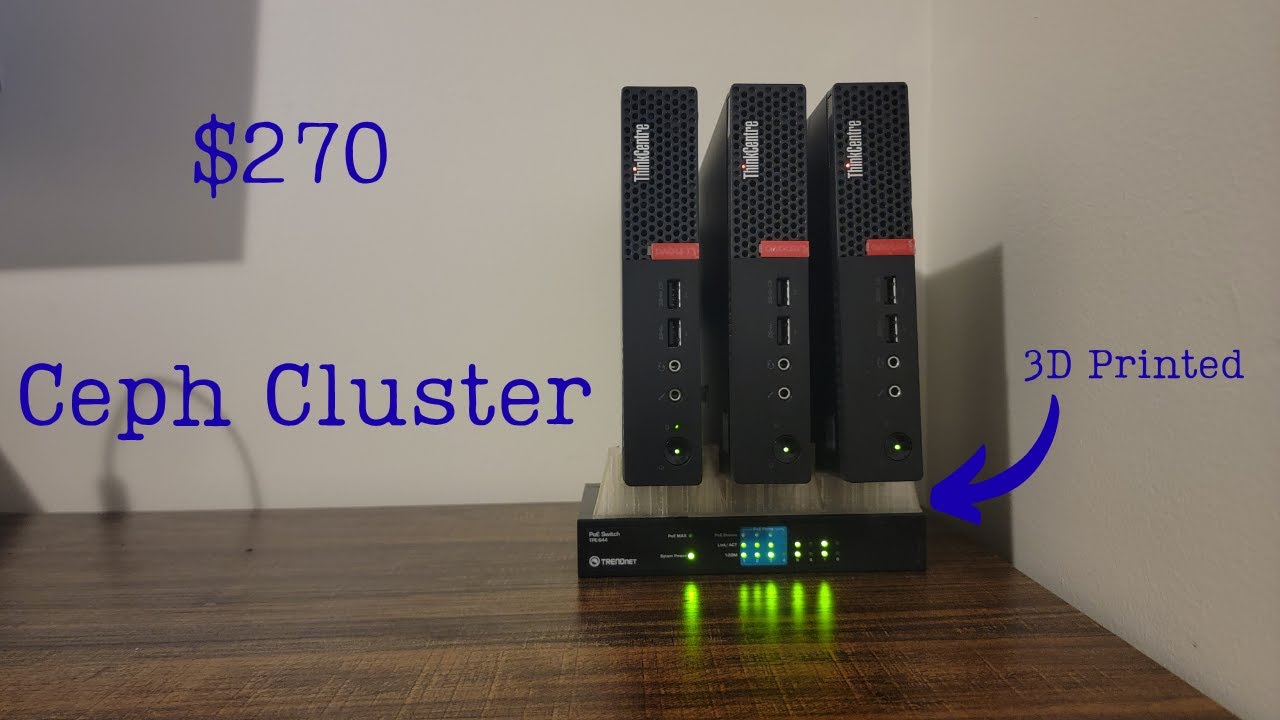 $270 Hyper Converged Mini Cluster! Proxmox Hyper Converged Ceph Cluster with Lenovo M710q Tiny PC's