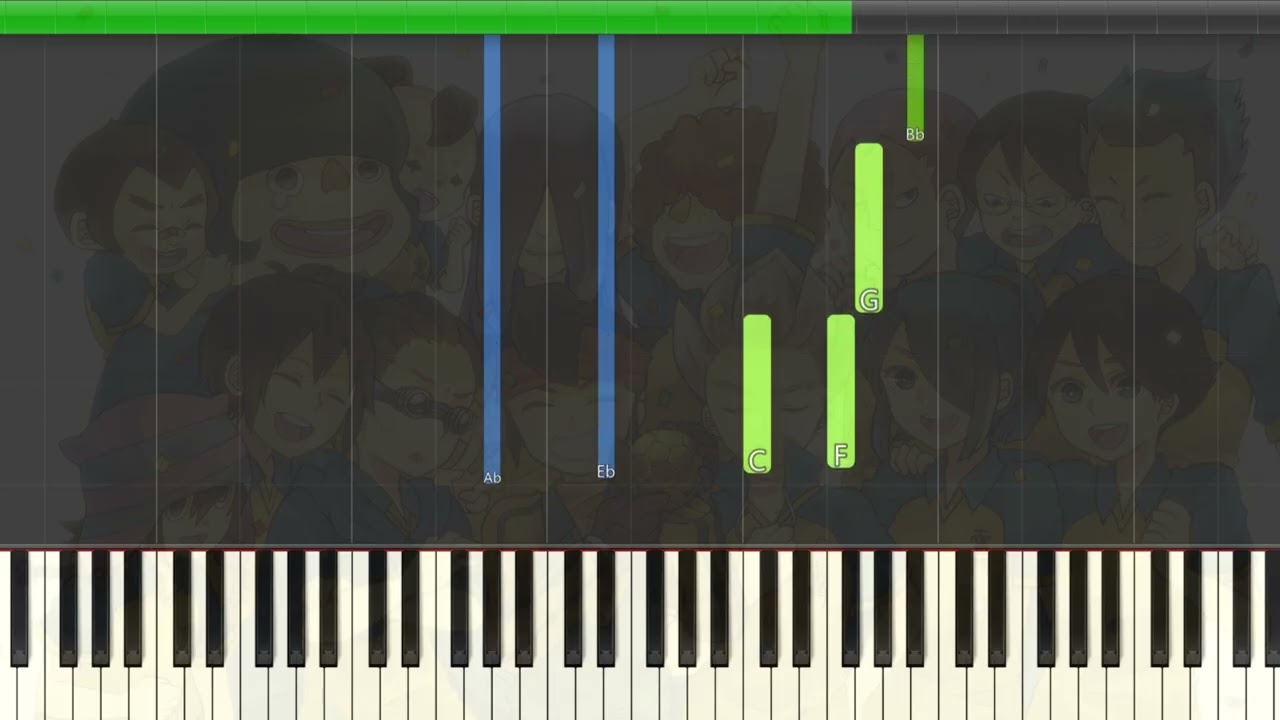 [Synthesia] Inazuma Eleven OST - The Thoughts of Eleven (Piano)