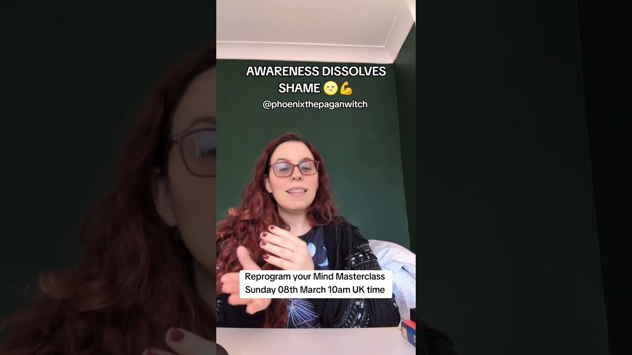 Awareness dissolves shame 🌝💪