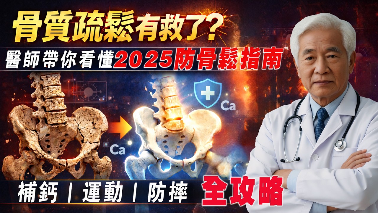 骨質疏鬆有救了？ 醫師帶你看懂 2025 防骨鬆指引：補鈣、運動、防摔全攻略。