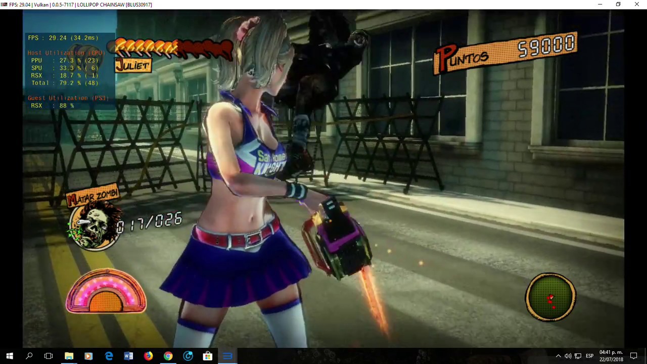 RPCS3 0.0.5-7117 /  Lollipop Chainsaw/ i3 4160/ RX 460 2 GB