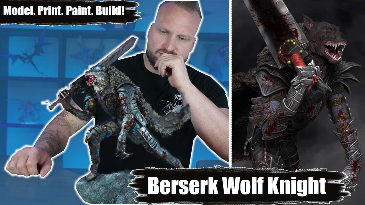 Blaidd Elden Ring Wolf Knight Concept to 3D Printed Statue
