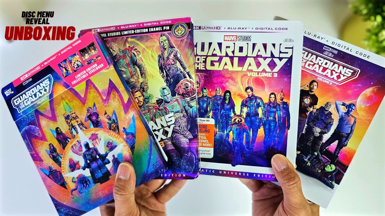 Guardians of the Galaxy Vol. 3 4K Unboxing | Best Buy Walmart Target Exclusive | Disc Menu Reveal