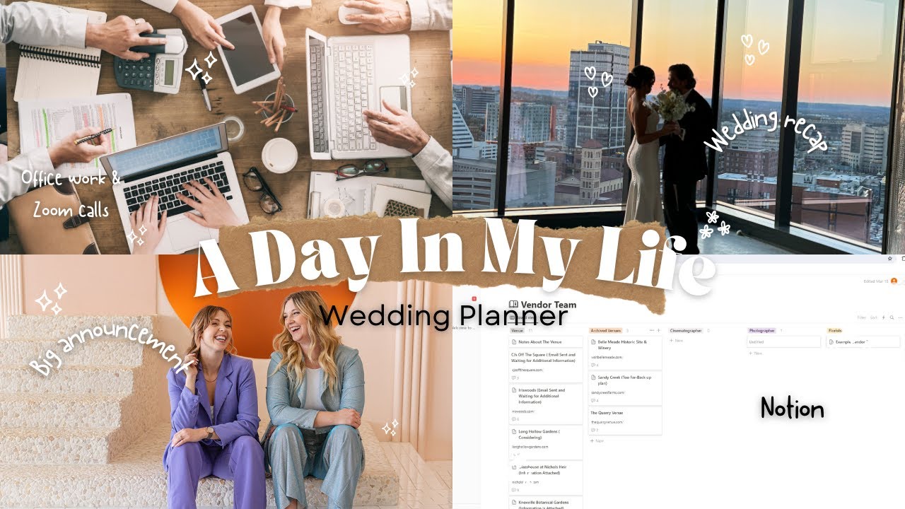 Day in my life as a Wedding Planner + How I use Notion as a wedding planning tool!