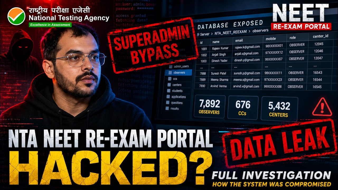 👉 NEET Portal Hacked or Fake? 🤯 I Investigated the Data Leak Claims | hacker vlog