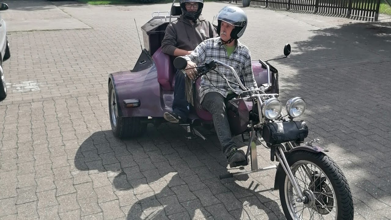 VW Käfer Trike ein altes heißes Schätzchen Leon's Opa zu Besuch 👍