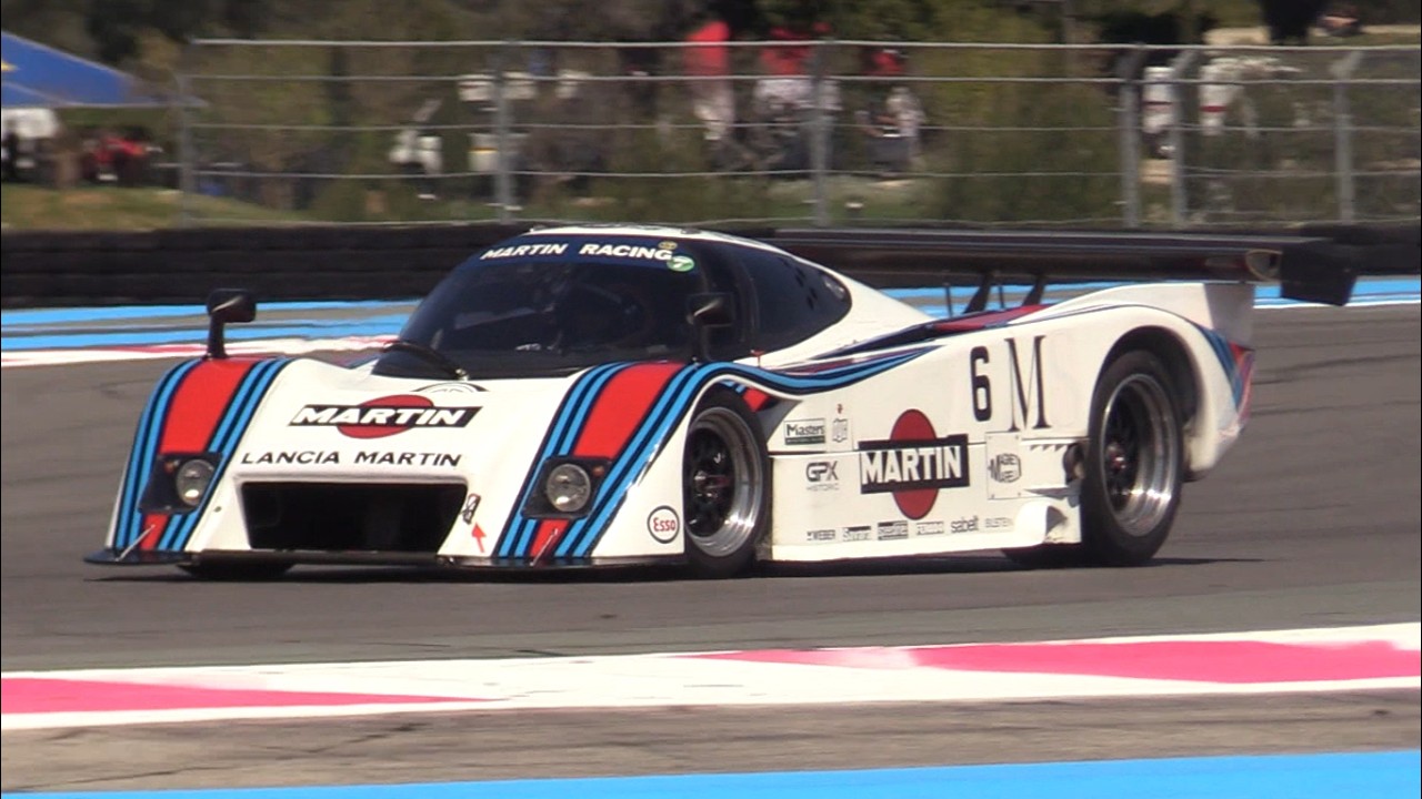 1983 Lancia LC2 Group C Car Ferrari V8 Twin-Turbo Pure Sound in Action at Circuit Paul Ricard!!!