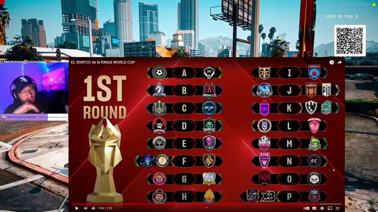 CHALES REACCIONA A LOS SORTEO DE EQUIPOS DEL MUNDIAL DE LA KINGS LEAGUE