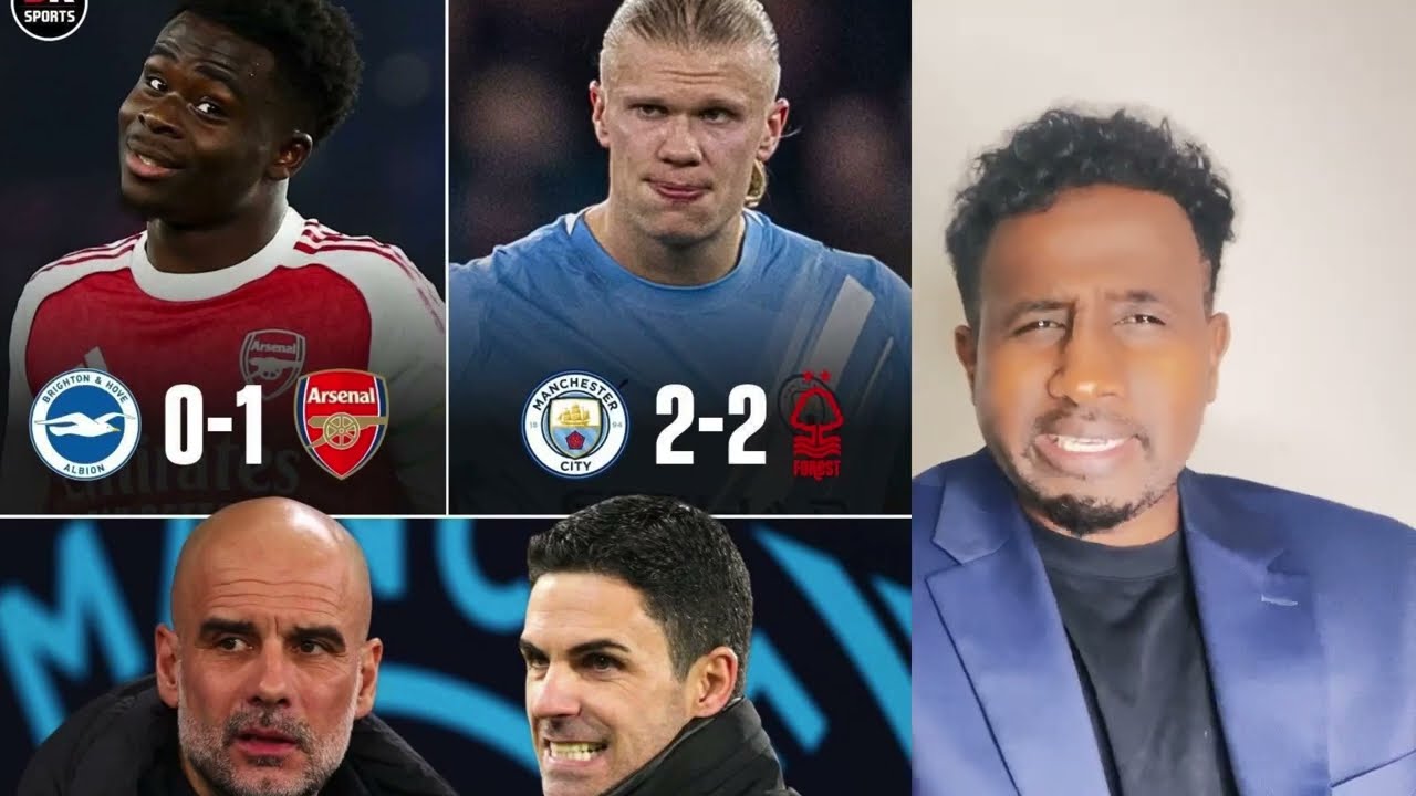 Arsenal oo guul muhiim ah gaartay xili eey Man City Bareejo gashay. Man Utd oo la.Garaacay Chelsea.