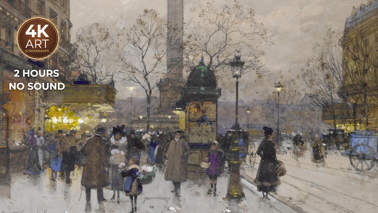 The Paris Painter Who Was Never Invited | Galien Laloue | 2 Hours Screensaver   ---EcoArtLab