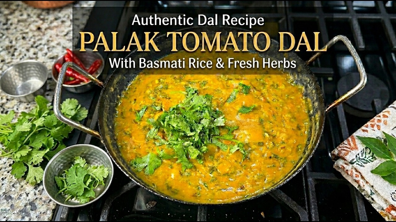 SPINACH TOMATO DAL (MOM'S RECIPE)