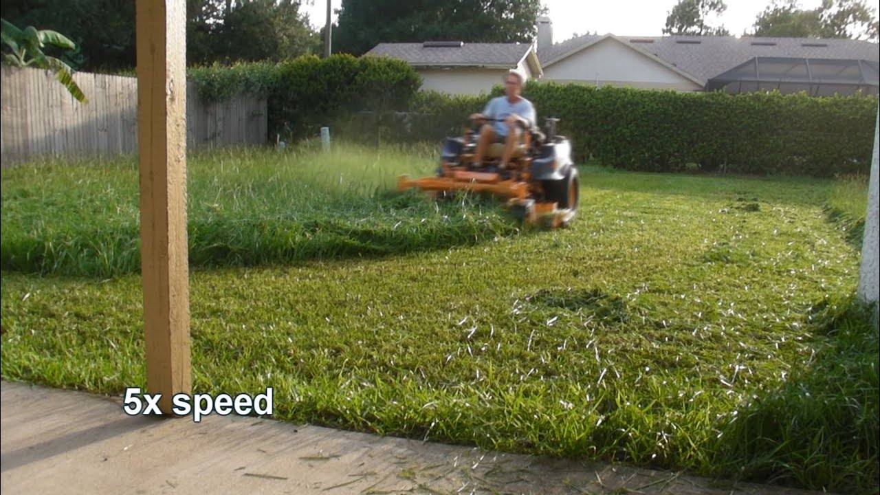 Mowing tall thick grass